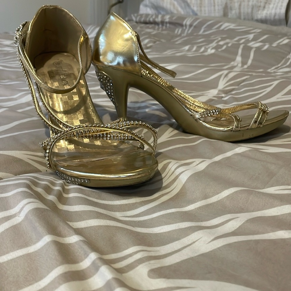 Delicacy Gold Strappy Heels
